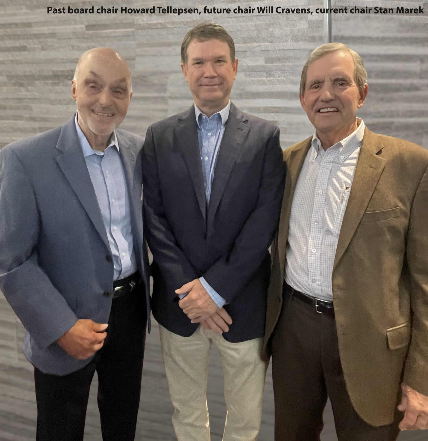 Howard Tellepsen, Will Cravens, Stan Marek standing together